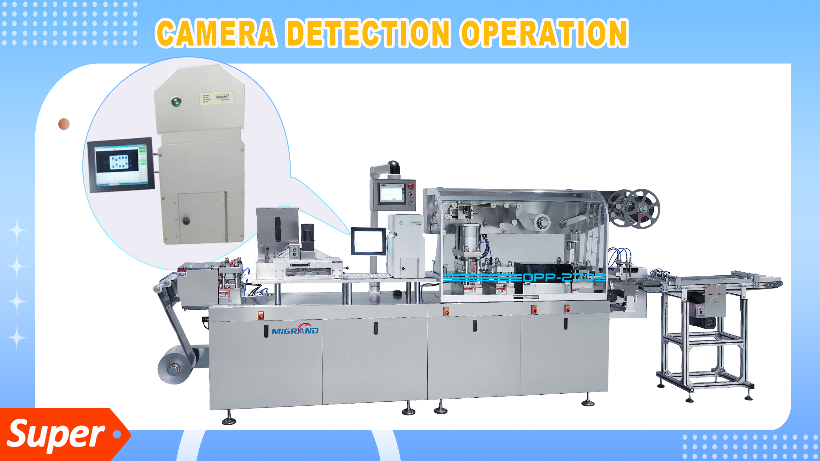 Cách vận hành máy dò máy ảnh cho gói phồng rộp